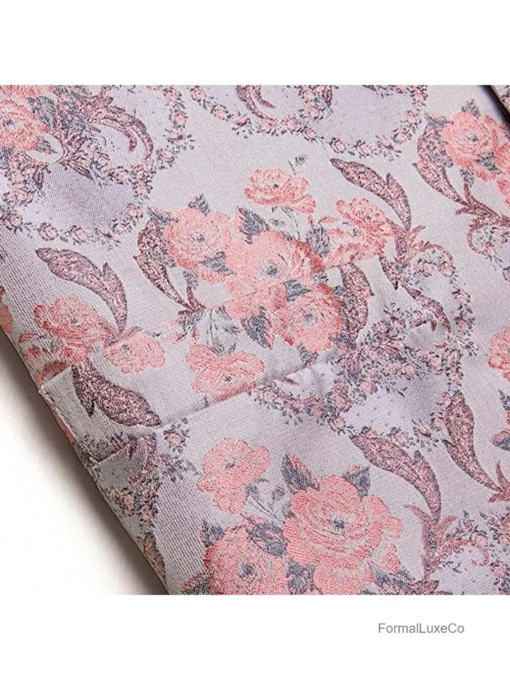 Men's Silk Paisley Vest 4PC Set with Tie Pocket Square Cufflinks Formal